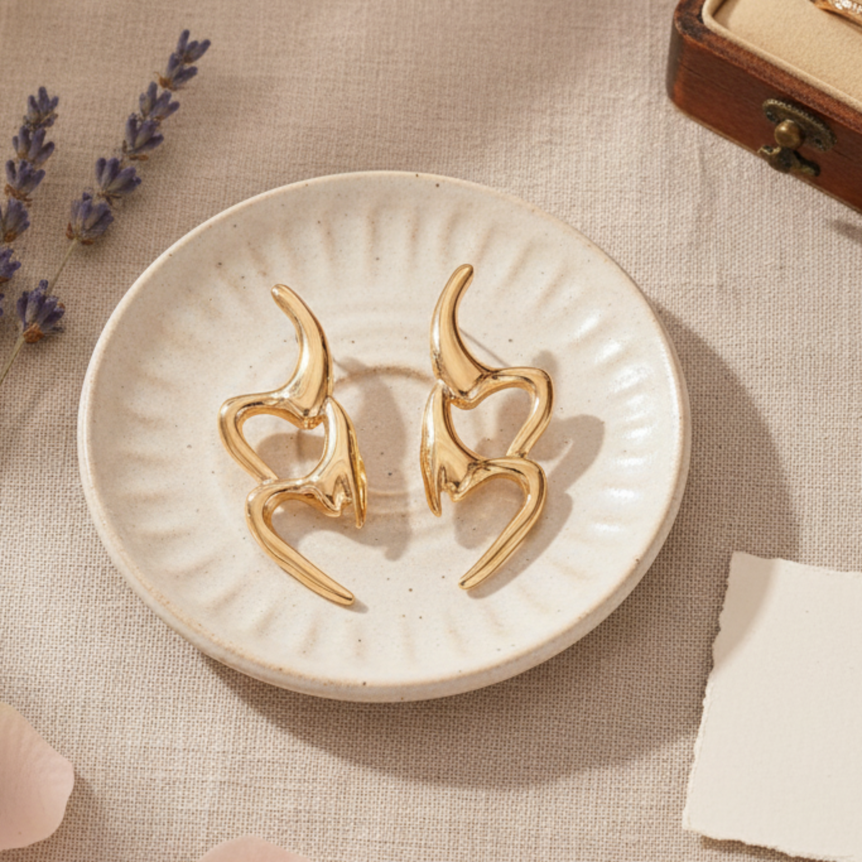 Golden Embrace Drop Earrings